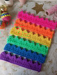 Image 1 of Christmas Cracker Hats Party Crowns Limited Edition Set of 6 Neon