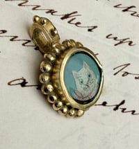 Image 2 of Tiny White Cat Pendant 