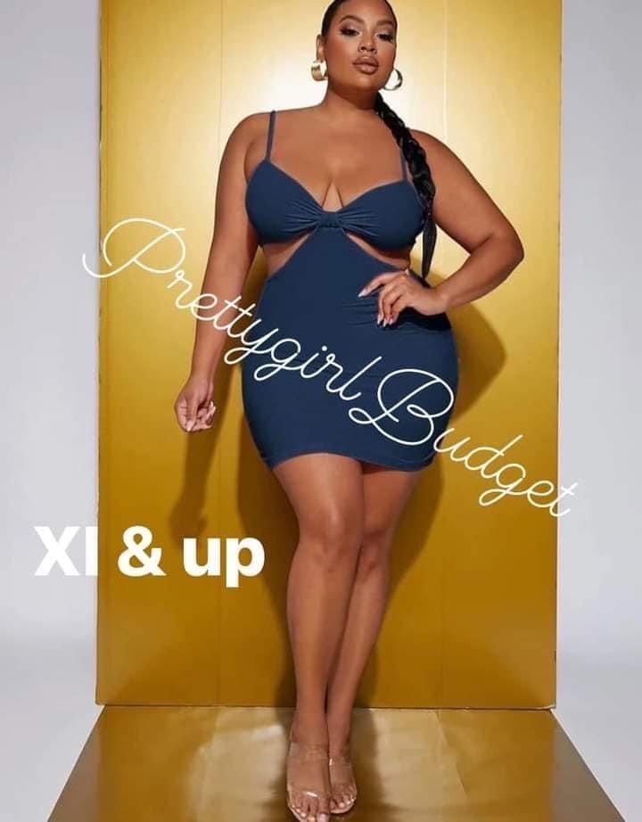 Image of  1pc Solid Cut Out Bodycon Dress