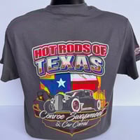 Image 5 of Hot Rods of Texas (Black or Charcoal T-Shirt) *Please order 2 or more shirts to save the website fee