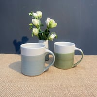 Image 3 of Tall Mug - White & Grey
