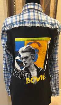 Vintage Blue/Black/White Cotton Shirt David Bowie