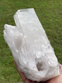 Image 22 of Etched Face Clear Quartz Statement Piece #1068