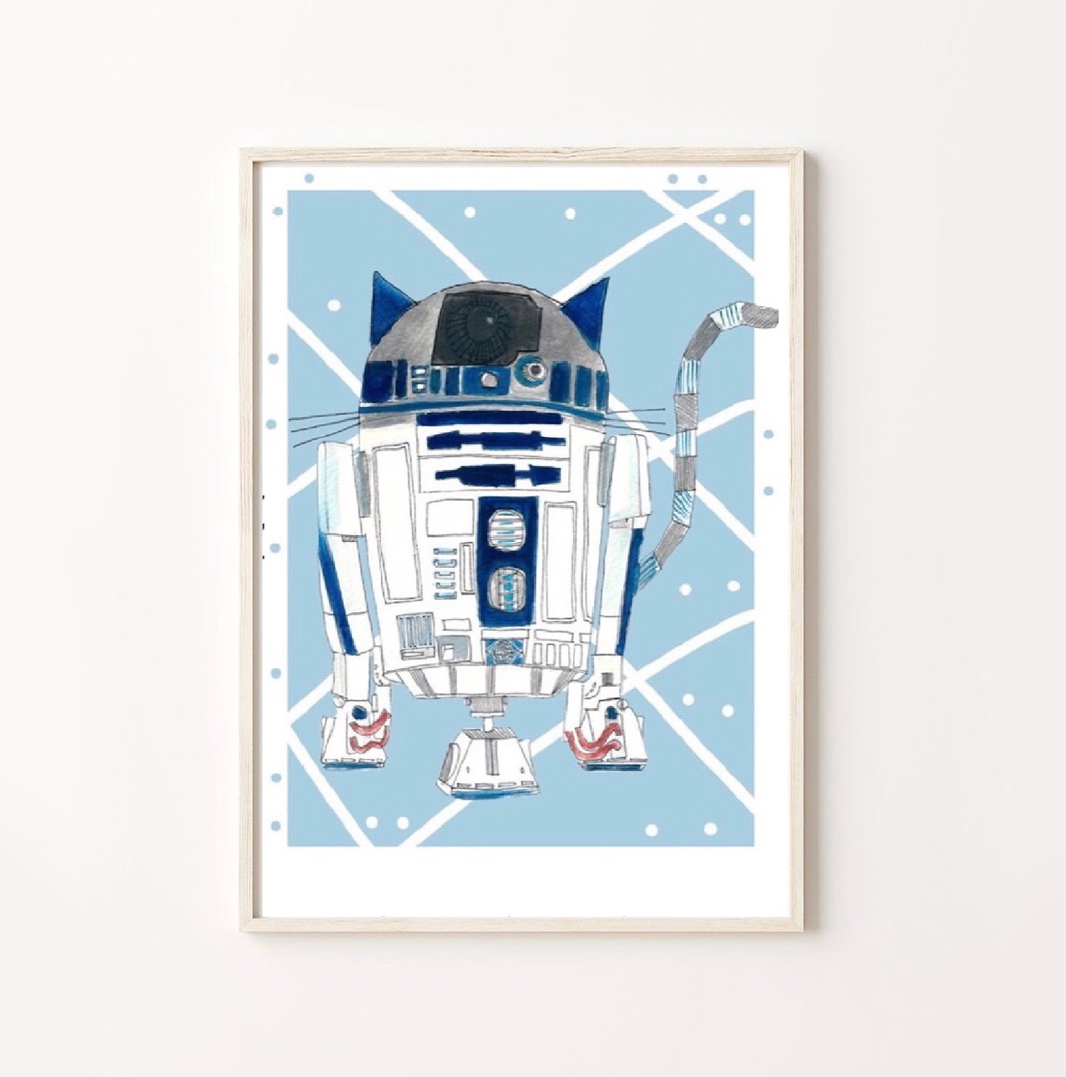 Cat ~ R2/D2 print A4 / A3
