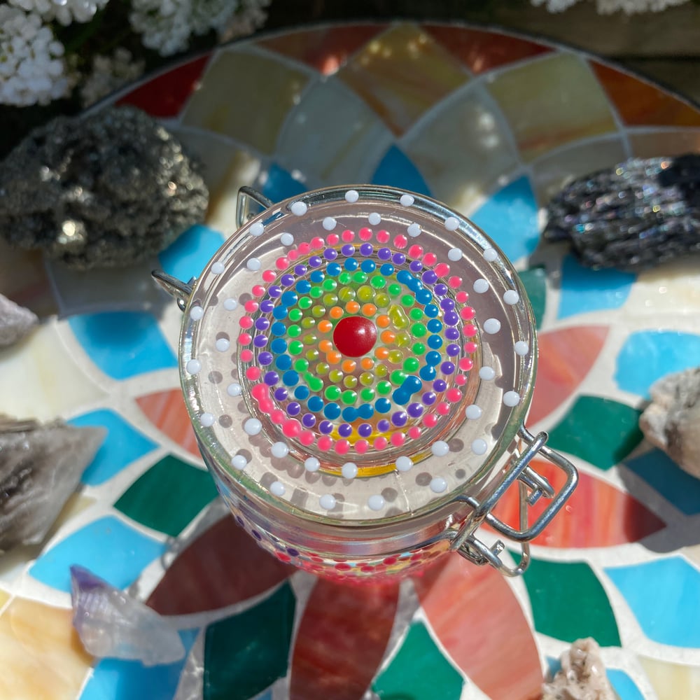 Image of happy circles stash jar