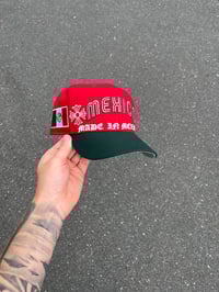 Image 1 of GREY BRIM TRI TONE MEXICO SCRIPT CUSTOM FITTED CAP