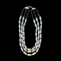 Image 2 of Silver and Lucite Beaded Necklace