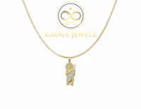 Image 1 of 14k EP 18” 3mm Cuban Chain With Iced Out San Judas Pendant Chain Set