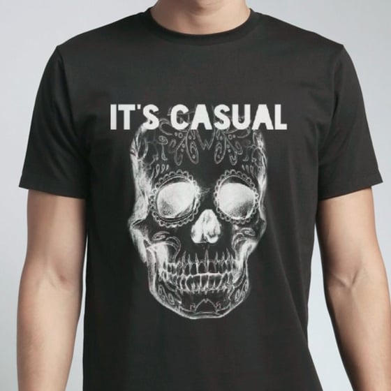 Image of day of the dead black standard tshirt