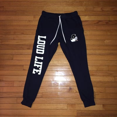 Image of Navy Loudlife Louie "Patchwork" Joggers