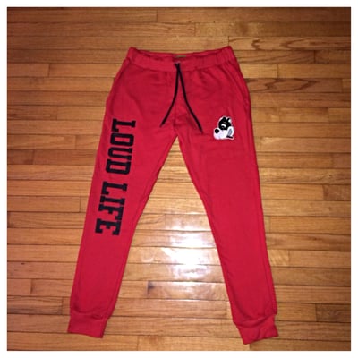 Image of Red Loudlife Louie "PatchWork" Joggers