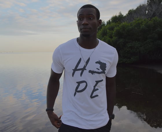 Image of Men's White Fitted Hope Tee
