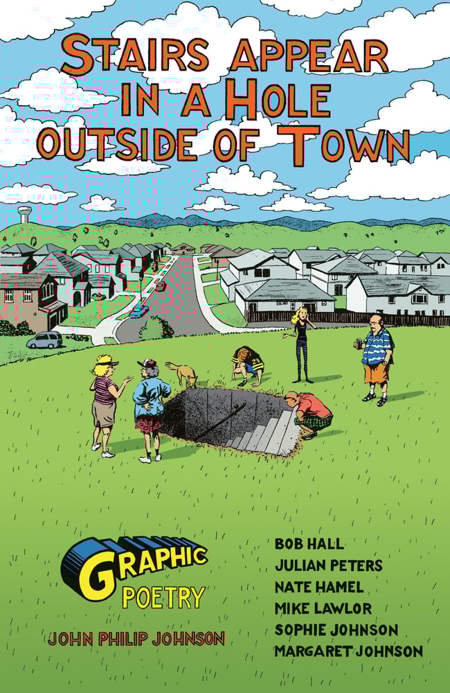 Image of Poster - 13"x18" - Stairs Appear in a Hole Outside of Town