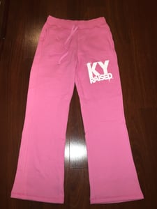 Image of KY Raised Female Pink & White Sweatpants