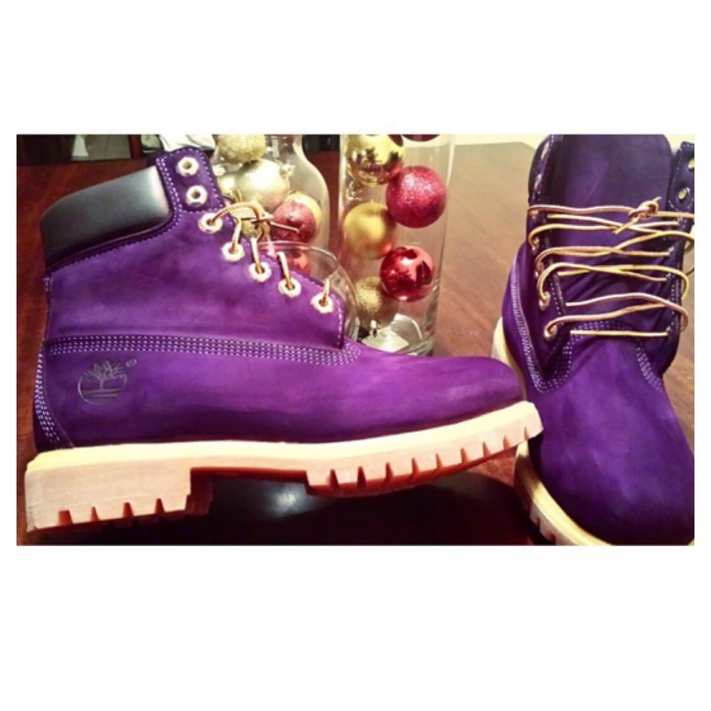 Purple Timberland Boots 1000, 1000 Purple Timberlands / SheCustomKicks
