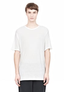 Image of T by Alexander Wang SLUB RAYON SILK LOW NECKTEE