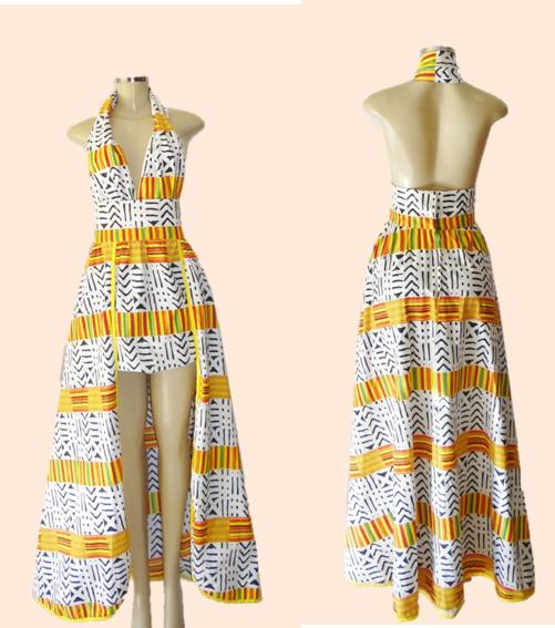 Image of African Halter maxi Dress