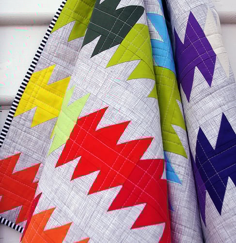 The Rainbow Ripple Quilt Pattern (pdf file) / Red Pepper Quilts