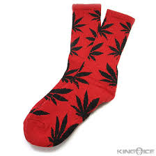Image of Red Weed Socks