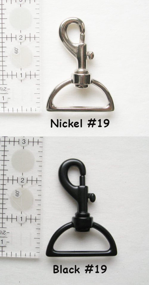 Image of Nylon Webbing Strap - Adjustable - 1.5" (inch) Wide - Choose Color, Length & Nickel/Black #19 Hooks