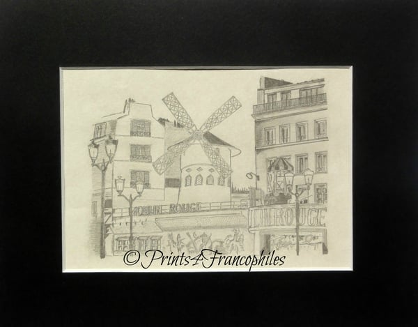 Image of The Moulin Rouge Pencil Drawing