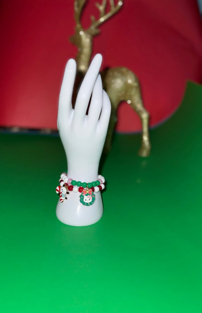 Image of Winter/Christmas Special - Beaded Charm Bracelets