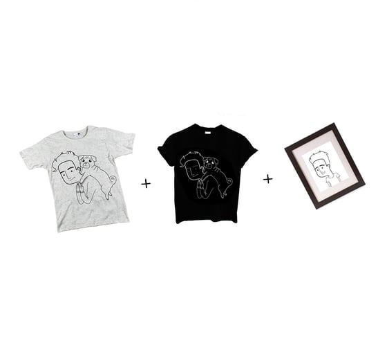 Image of 2 camisetas + ilustración 