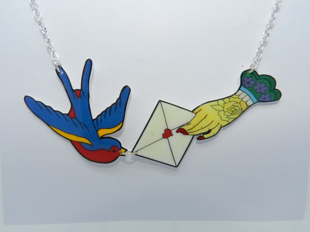 Image of Love Letter Tattoo Necklace