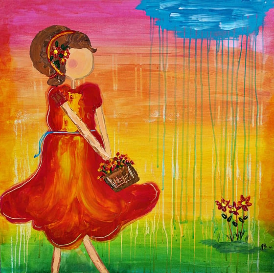 Image of 'Summer Rain' ORIGINAL painting - $280