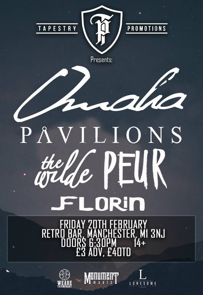 Image of Omaha, Pavilions + Supports. 20th Feb Retro Bar Manchester
