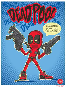 Image of Deadpool Reebok Pumps - Art Print
