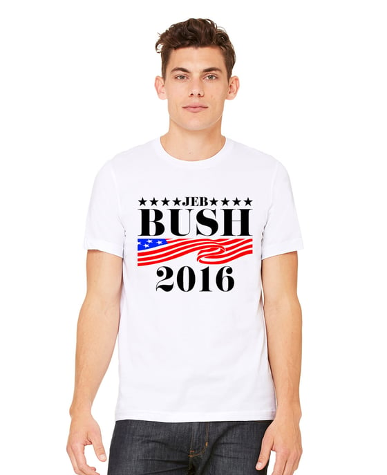 Image of Jeb Bush 2016 Flag White T-Shirt