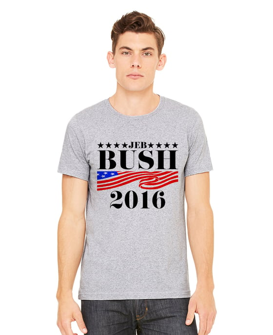 Image of Jeb Bush 2016 Flag Grey T-Shirt