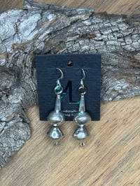 Image 2 of 10mm Sterling Silver Pearl Cone Dangle Earrings
