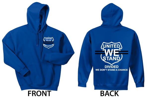 Image of Sea Of Blue - I Support Police PULLOVER HOODIE