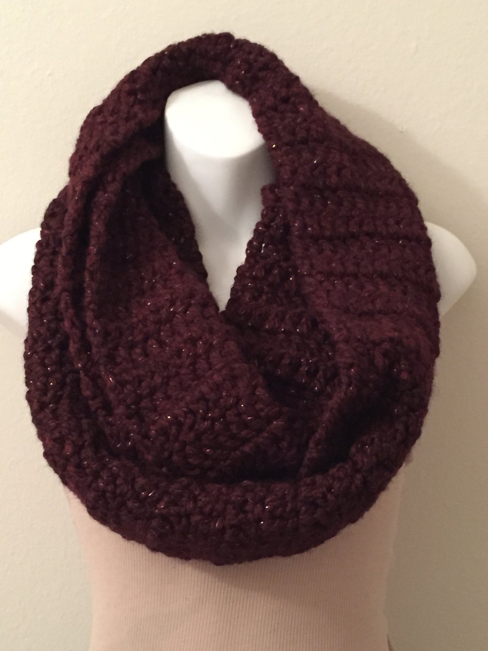 Image of Sparkled Crochet Scarf