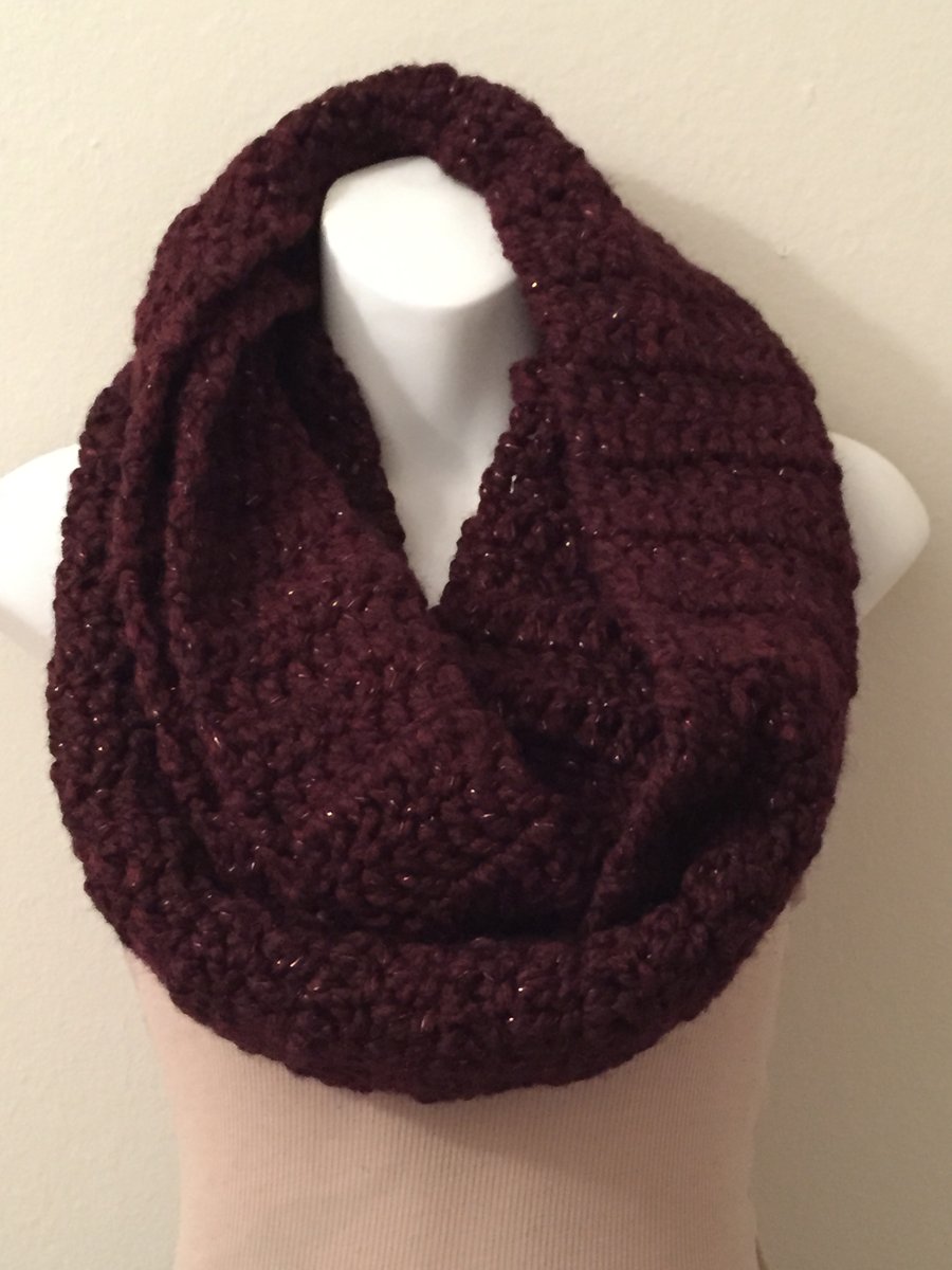 Image of Sparkled Crochet Scarf