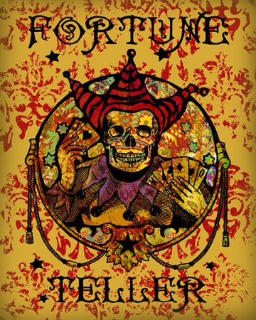 Roxy S Tee Parlour Fortune Teller Vintage Print