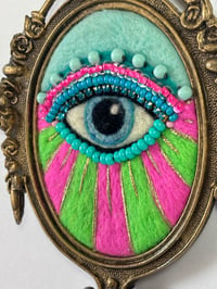 Image 2 of Mystic Eye - neon pink & green/mint green
