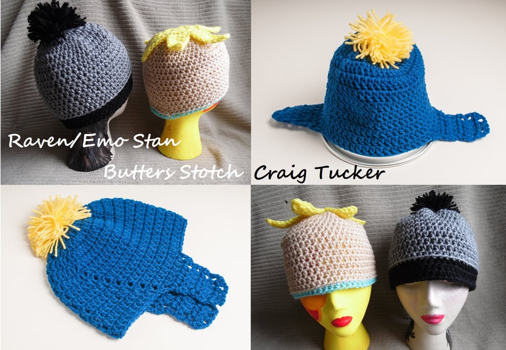 Butters South Park Hat Craig Tucker Raven Beanie Sam S Crochet