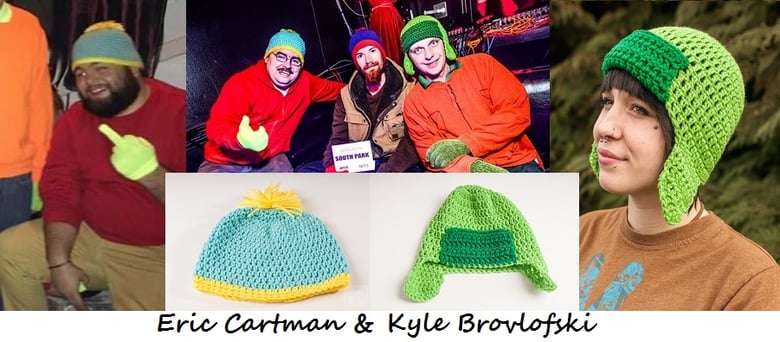 Image of Kyle & Cartman South Park, Kyle Brovlofski, Eric Cartman Beanie