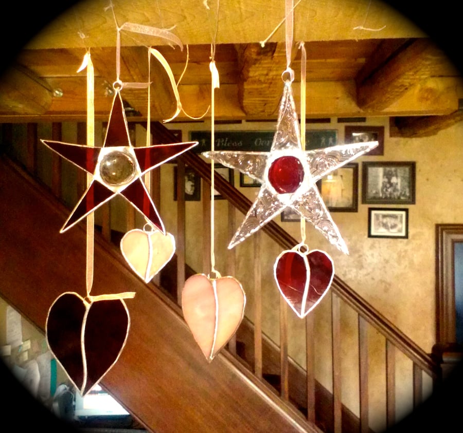 Image of Deluxe Valentine Set-stained glass