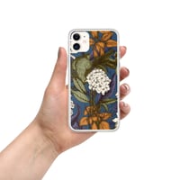 Image 6 of Art Nouveau Inspired Blue, Orange and White Boho Hippie Floral Sketch Clear Case for iPhone®