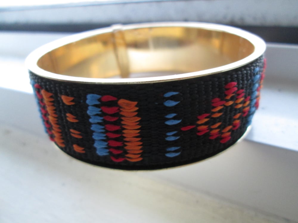 Image of Large Ethnic Print Bracelet