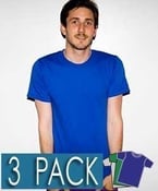 Image of 3 Pack 2001 American Apparel Jersey T Shirt - Any color/Any Size