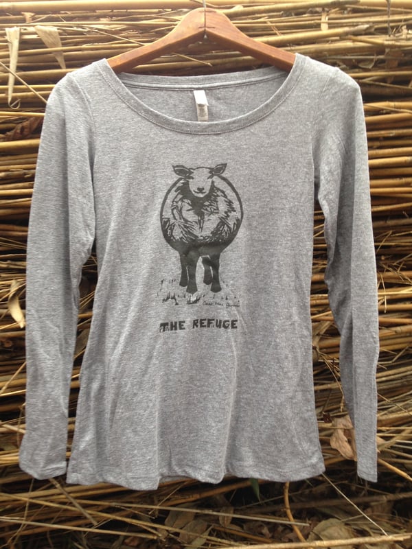 Image of Sheep Logo Women's Long Sleeve (Heather Grey)