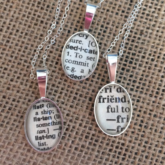 Image of Sterling Silver Dictionary Word Necklace