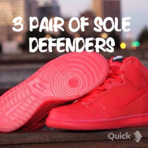 Image of 3 pair of sole defenders
