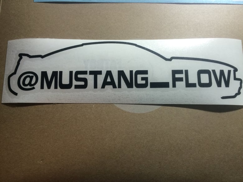 Image of Black Mustang_Flow decal