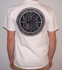 Image 2 of NO RISK NO REWARD - Black Circle Fill - White T-Shirt